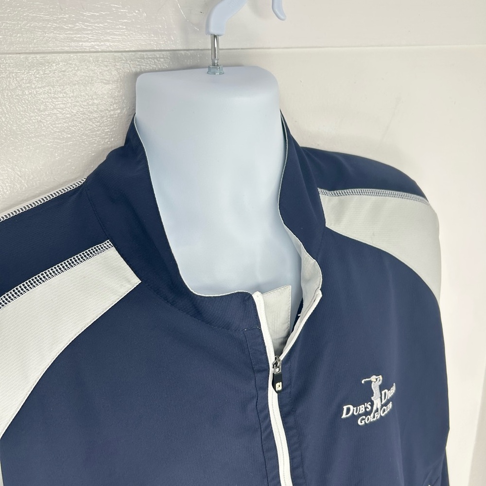 Footjoy 1/2 Zip Golf Pullover Windbreaker Jacket Size Large Dubs Dread GC KC - Picture 5 of 14